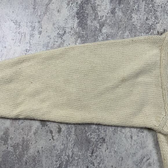 Vintage New River Sweater Mens Large Beige Paddles Knit Ivy Preppy J. Riggins - Picture 6 of 10